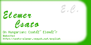 elemer csato business card